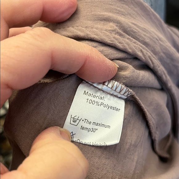 OLRIK Taupe Stretchy Crepe Coulotte Wide Leg Romper Plus Size 3X - Picture 8 of 14